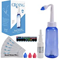 CROING - 40 x Sal + 1 x Etiqueta de Termómetro + 1 x Botella de Lavado Nasal (300 ml) + 1 x Botella de Spray Nasal (50ml…